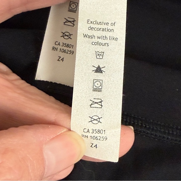 Lululemon Black Leggings Horned Frogs Logo High Rise Size 14 - Picture 6 of 7